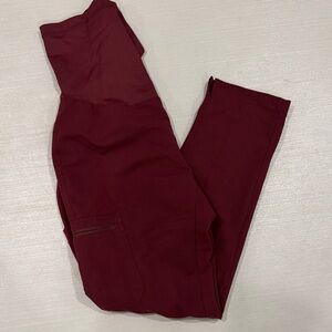 Figs Women's Burgundy Maternity Pants